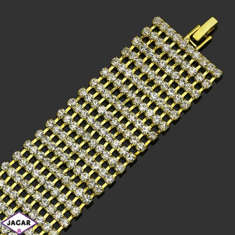 Bransoletka z kryształami(10)-dł:18cm BRA498 Bransoletka z kryształami(10)-dł:18cm BRA498