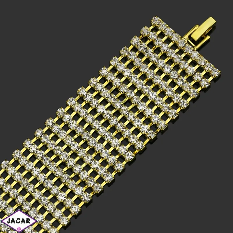 Bransoletka z kryształami(10)-dł:18cm BRA498 Bransoletka z kryształami(10)-dł:18cm BRA498