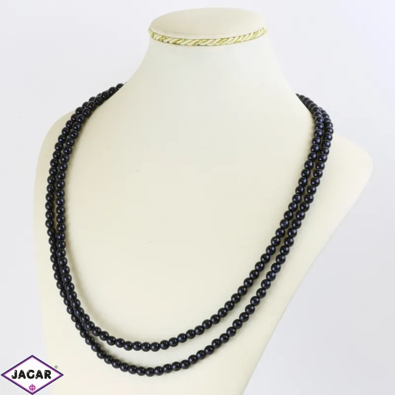 Naszyjnik czeski perła czarna 60cm - NA2617 Naszyjnik czeski perła czarna 60cm - NA2617
