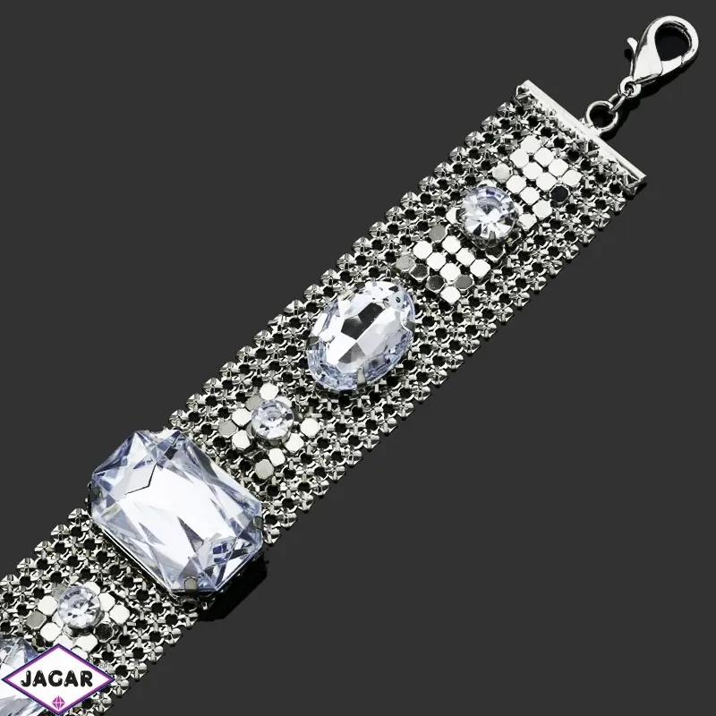 Bransoletka z kryształami -dł:25cm BRA542 Bransoletka z kryształami -dł:25cm BRA542