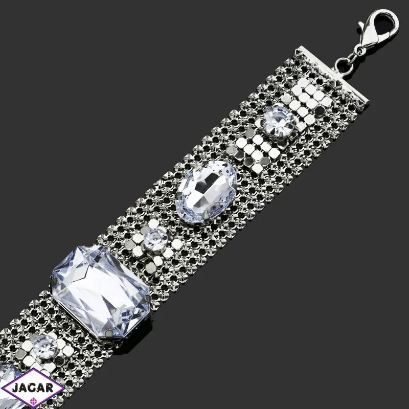 Bransoletka z kryształami -dł:25cm BRA542 Bransoletka z kryształami -dł:25cm BRA542