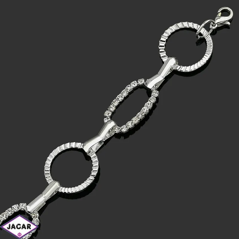 Bransoletka z kryształami -dł:21cm BRA544