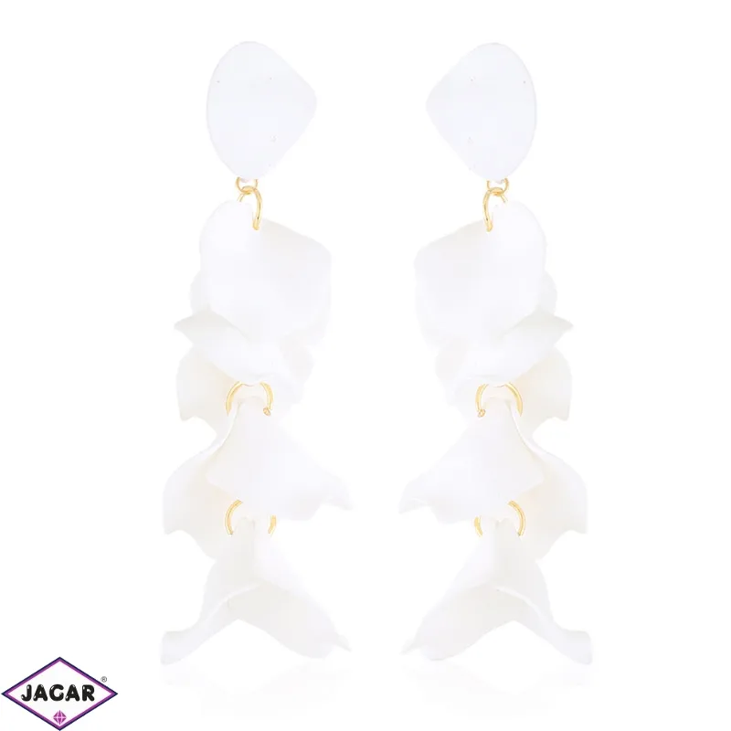 Kolczyki wiszące akrylowe białe 12cm EA4560 Kolczyki wiszące akrylowe białe 12cm EA4560