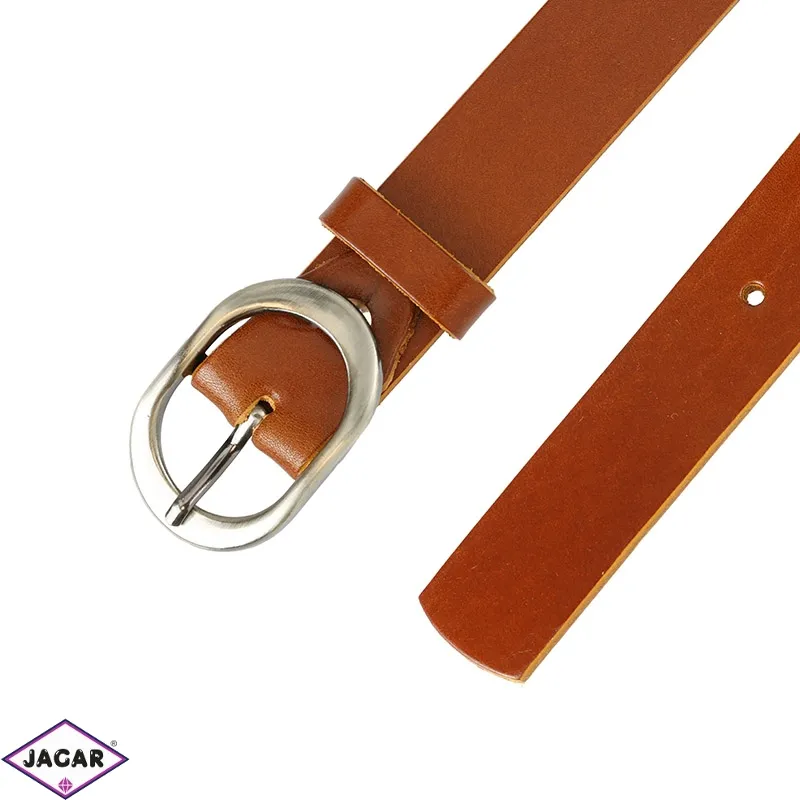Pasek skórzany damski - Brązowy - 3cm - BL55 Pasek skórzany damski - Brązowy - 3cm - BL55