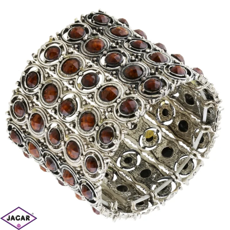 Bransoletka metalowa na gumce BRA4227 Bransoletka metalowa na gumce BRA4227