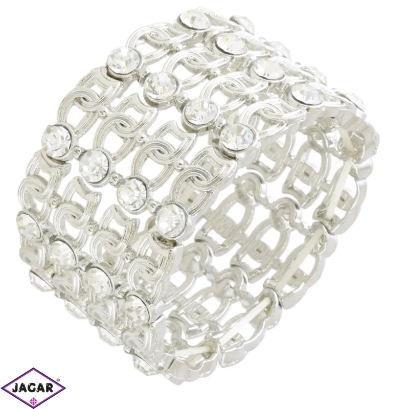 Bransoletka metalowa na gumce BRA4400