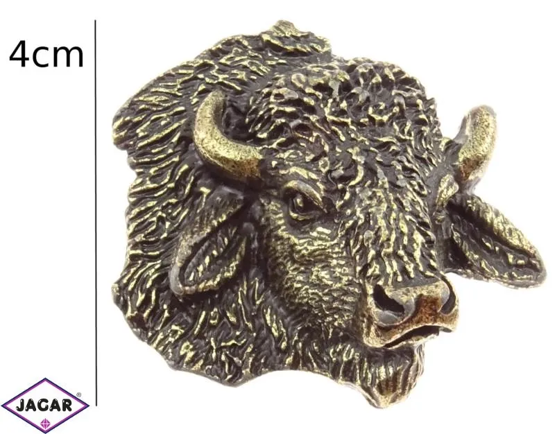 Figurka metalowa - żubr (głowa) - FR71