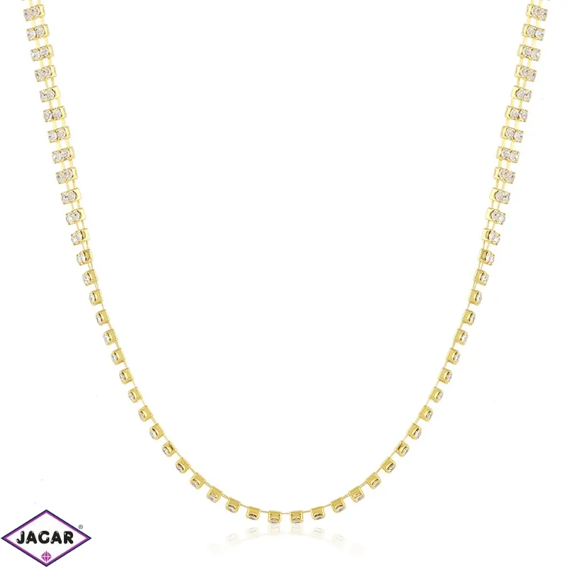 Naszyjnik choker dżetowy czeski 2rzędowy NA2675 Naszyjnik choker dżetowy czeski 2rzędowy NA2675