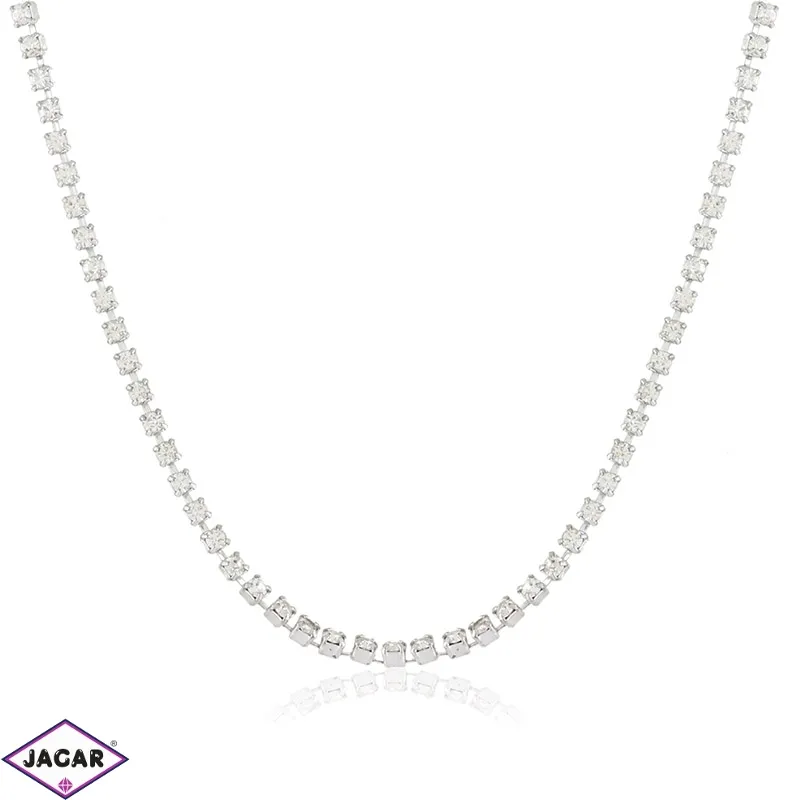 Naszyjnik choker dżetowy czeski 2rzędowy NA2676 Naszyjnik choker dżetowy czeski 2rzędowy NA2676