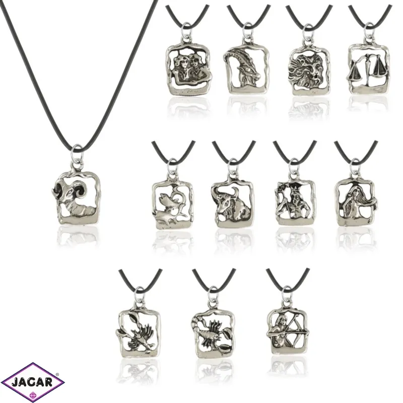 Naszyjniki na rzemyku znaki zodiaku 12szt NA2768 Naszyjniki na rzemyku znaki zodiaku 12szt NA2768