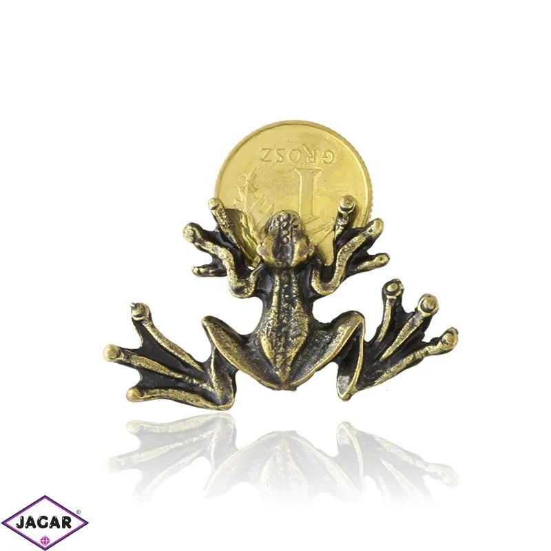 Figurka metalowa - żaba z monetą 10szt/op FR312 Figurka metalowa - żaba z monetą 10szt/op FR312