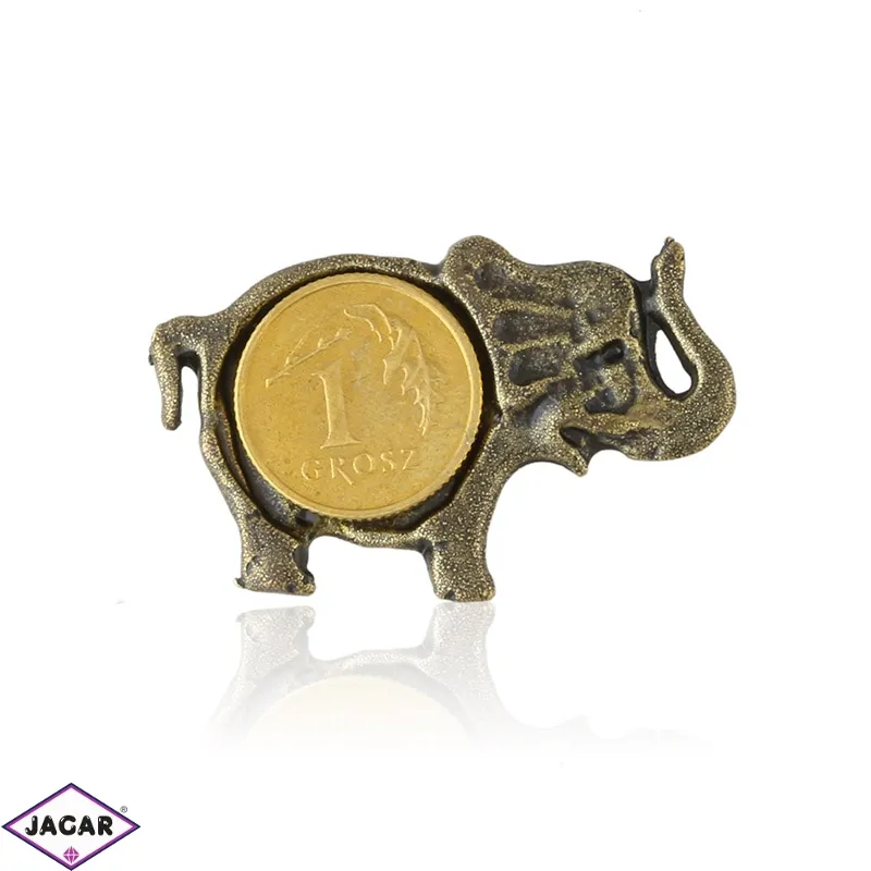 Figurka metalowa - słoń z monetą 10szt/op FR313 Figurka metalowa - słoń z monetą 10szt/op FR313