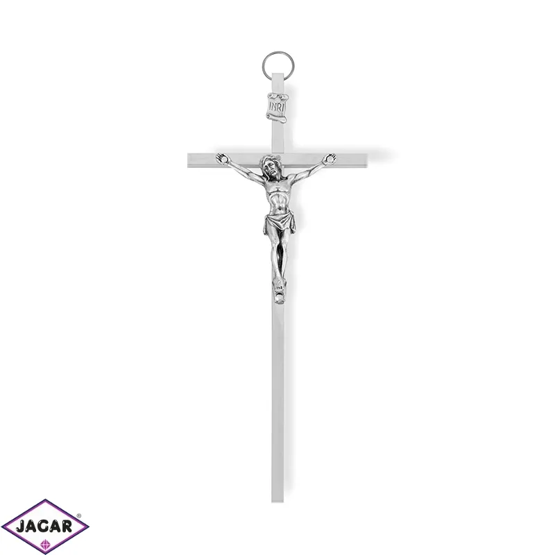 Krzyż metalowy - kolor srebrny dł: 18cm KR11 Krzyż metalowy - kolor srebrny dł: 18cm KR11